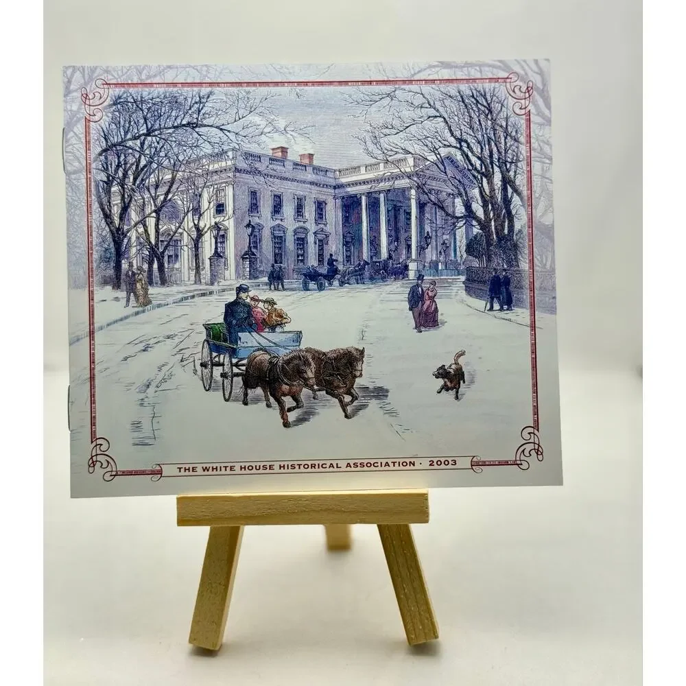 2003 White House Christmas Ornament Ulysses S Grant Rocking Horse Box Booklet